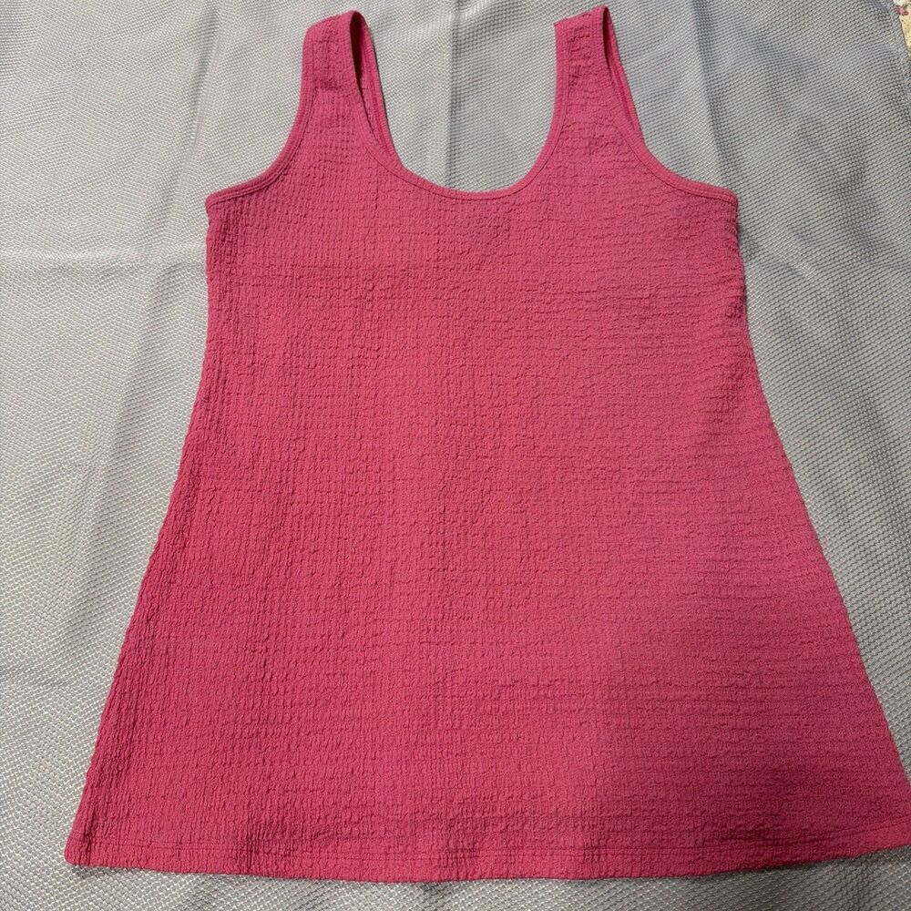 Torrid Women’s Size 2 2X 18-20 Pink Double Scoop Tank Top Smocked Stretch New